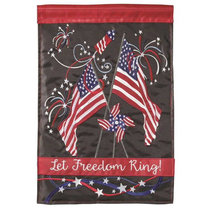 "Let Freedom Ring!" Applique Garden Flag