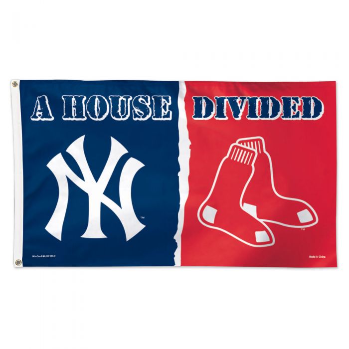 3x5' Yankees/Red Sox House Divided Polyester Flag