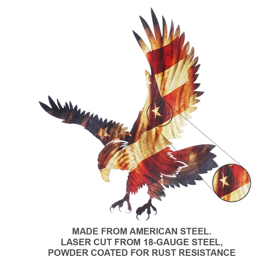 Patriotic Eagle Metal Wall Art