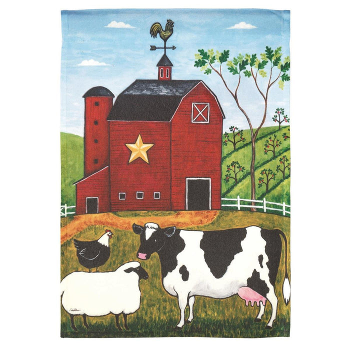 Folksy Barn Garden Flag 13"x18"