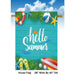 Hello Summer Banner Flag, HARDWARE NOT INCLUDED