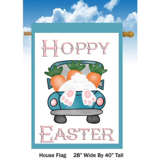 Hoppy Easter Banner Flag, HARDWARE NOT INCLUDED