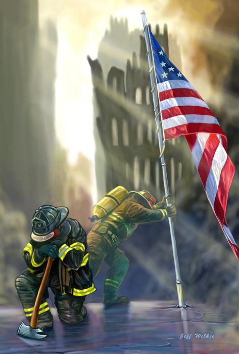 American Heroes Banner Flag