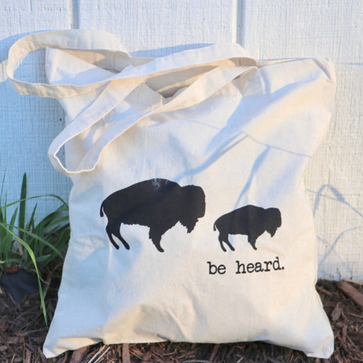 Buffalo Be Heard Canvas Tote Bag
