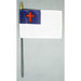 24x36" Christian Classroom Flag mounted on a 7/16 in. X 48 in. Black Staff with a Gold Spear Tip