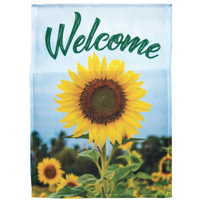 Welcome Sunflower Garden Flag