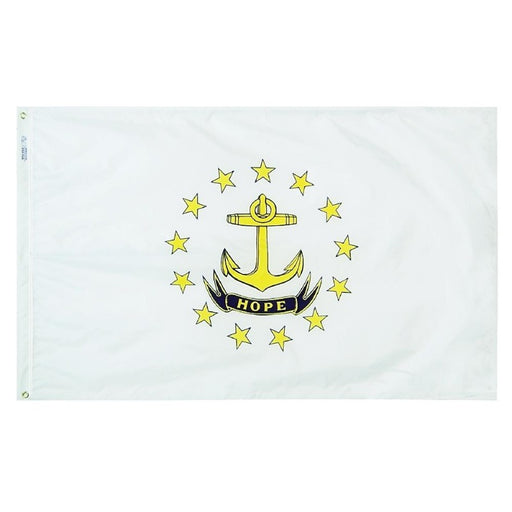 white flag with yellow anchor and yellow stars