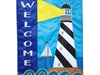 lighthouse shore themed welcome garden flag