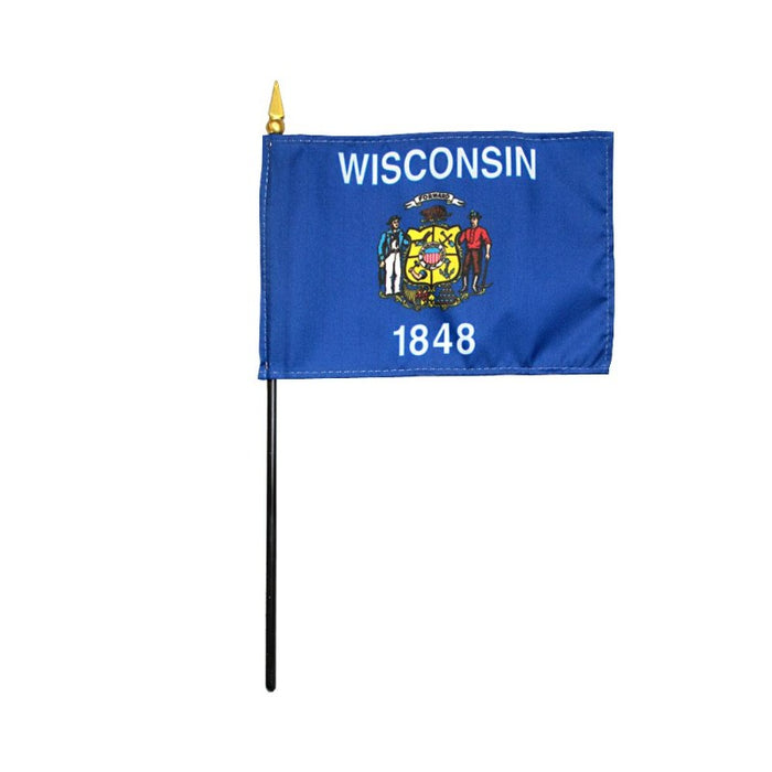 4x6" Wisconsin Stick Flag