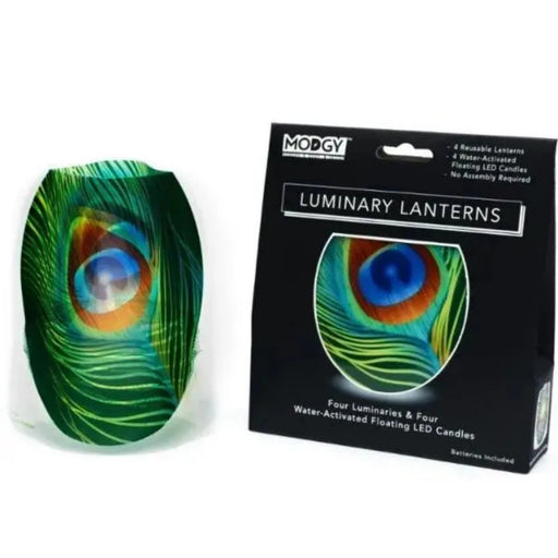 Peacock Expandable Luminary Lanterns