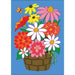 assorted flowers flower basket banner flag