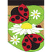 applique burlap ladybug with daisies garden flag