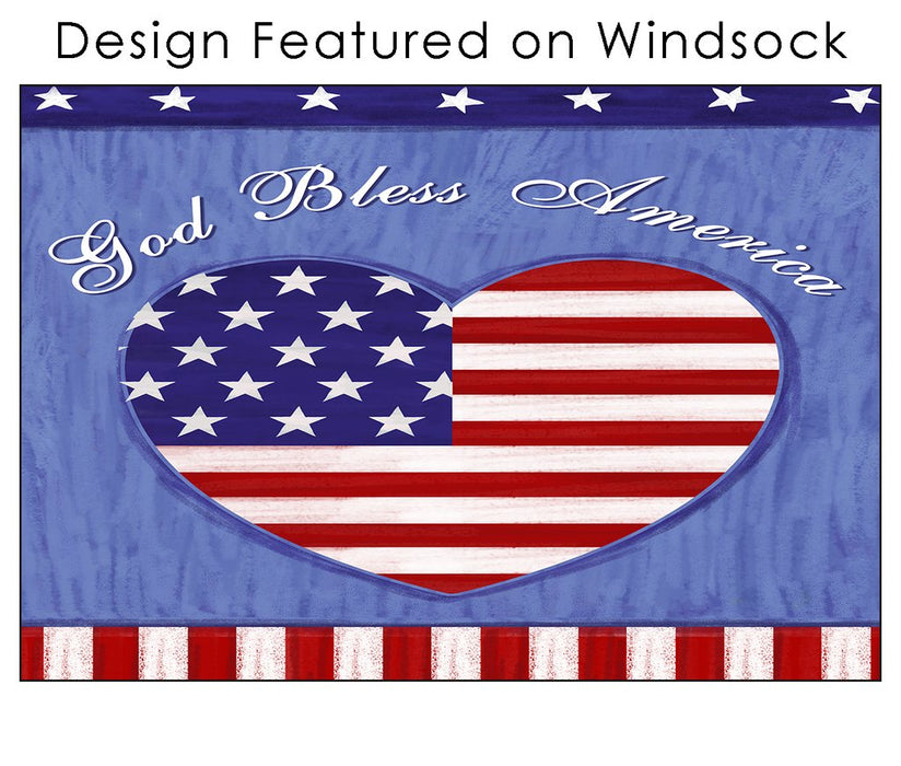 God Bless The U.S.A. Windsock detail