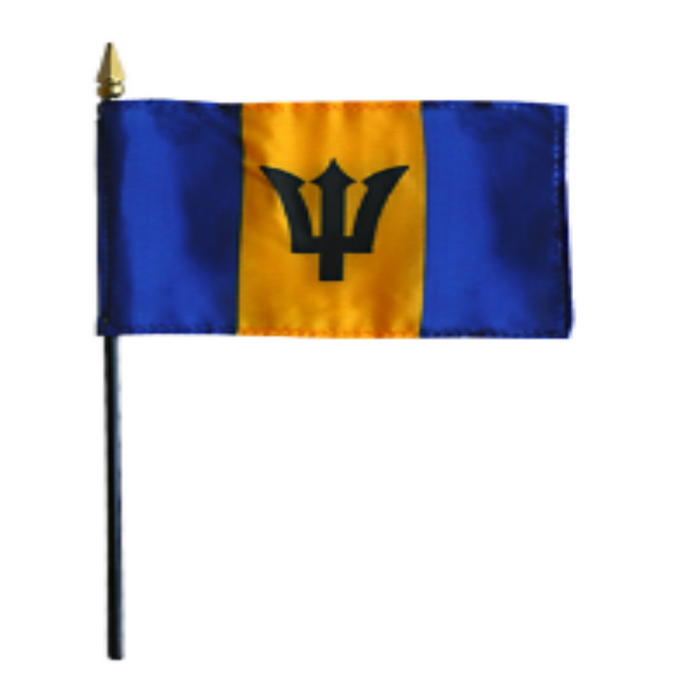 4x6" Barbados Stick Flag