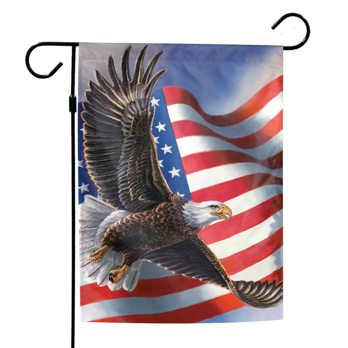 Patriotic Flying Eagle Garden Flag