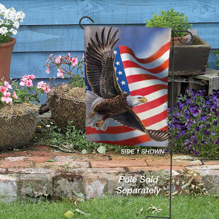 Patriotic Flying Eagle Garden Flag