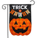 Trick Or Treat Pumpkin Shaped Burlap Garden Flag