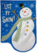 Let It Snow Snowman Shaped Applique Garden Flag