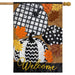 Fall Patterned Pumpkins Applique Banner Flag