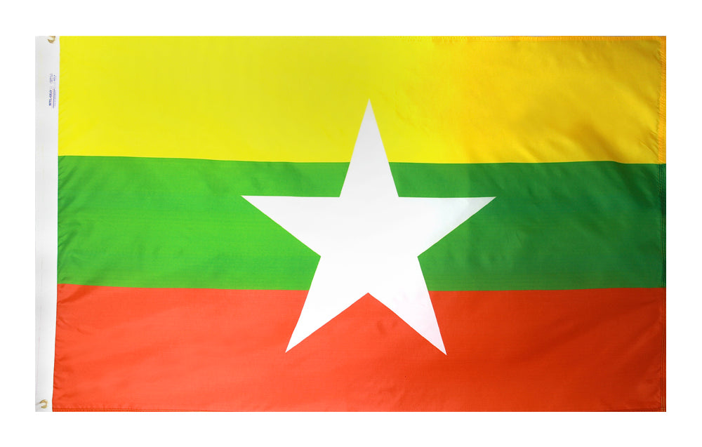 Myanmar (Burma) Nylon Flag