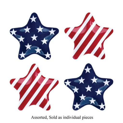 the Stars and Stripes Patriotic Star 8" Melamine Plates are sold individually