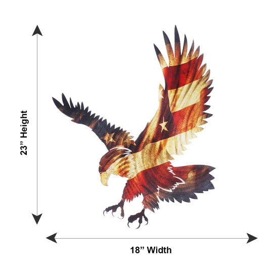 Patriotic Eagle Metal Wall Art