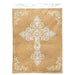 White Lace Cross Burlap Banner Flag