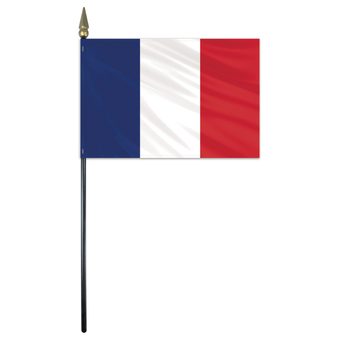 8x12" France Stick Flag