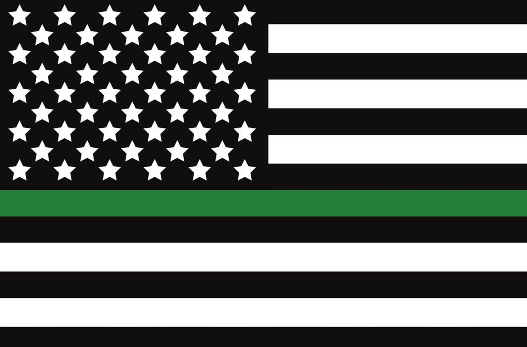 Thin Green Line US Decal - Made in USA