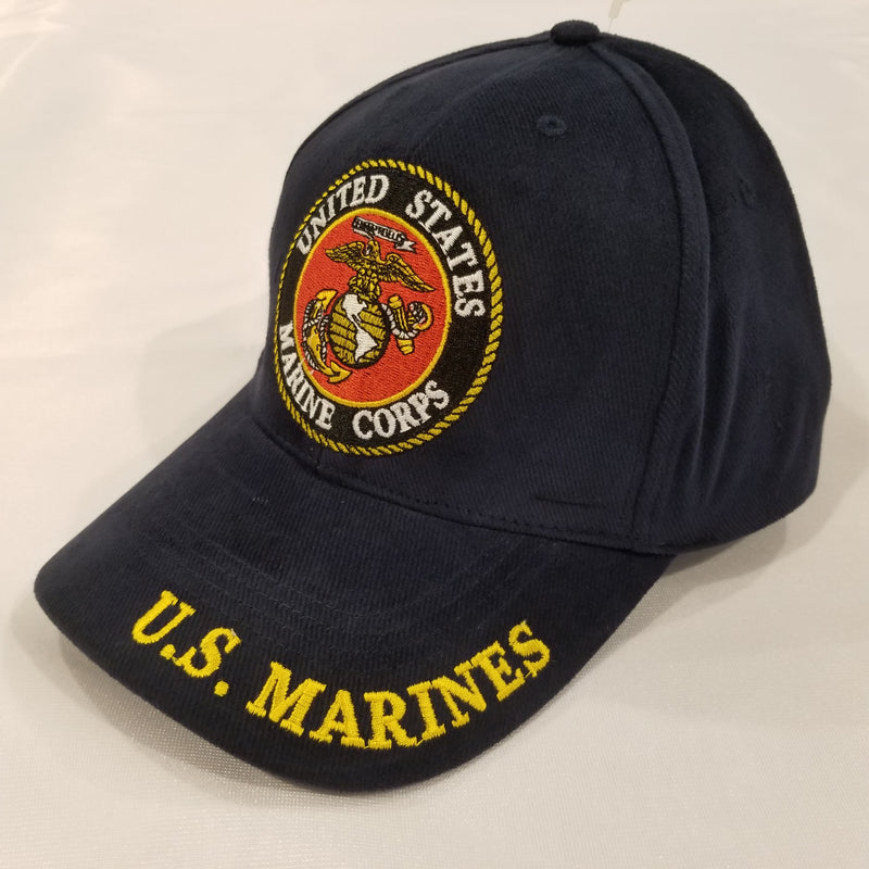 black hat with the marine corps logo in the center