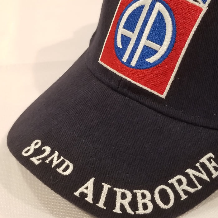 AIRBORNE LOGO ON THE HAT WITH 82ND AIRBORNE ON THE BRIM
