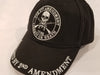 black hat with second amendment logo in the center