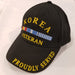 black hat with the korean war veteran ribbon