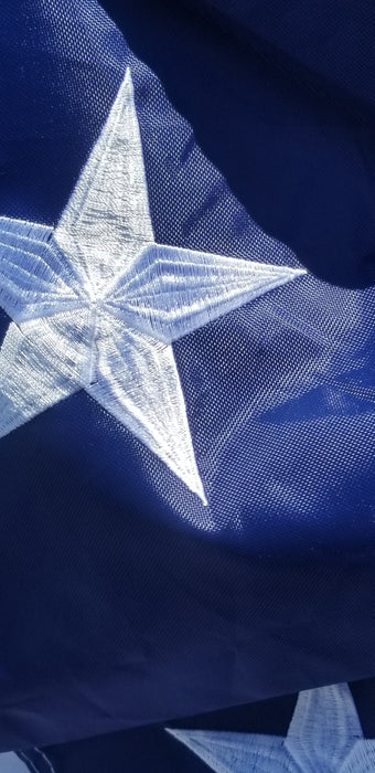 3x6' Polyester Bunting with Embroidered Stars