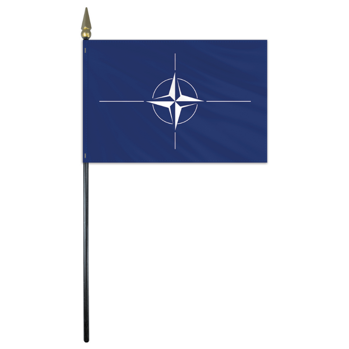 4x6" North Atlantic Treaty Organization (NATO) Stick Flag