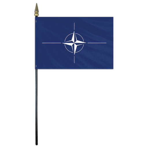 8x12" North Atlantic Treaty Organization (NATO) Stick Flag