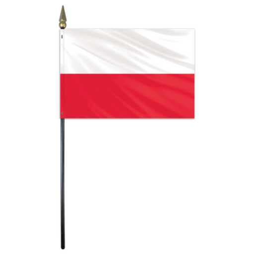 8x12" Poland Stick Flag