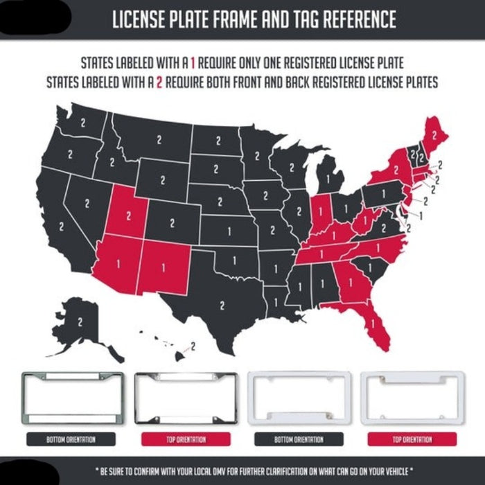 license plate frames laws state by state