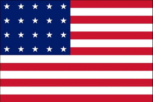 4x6' 20 Star Historical US Embroidered Nylon Flag