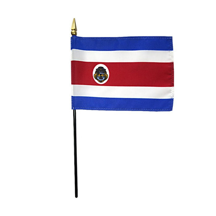 4x6" Costa Rica Stick Flag