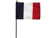 4x6" France Stick Flag