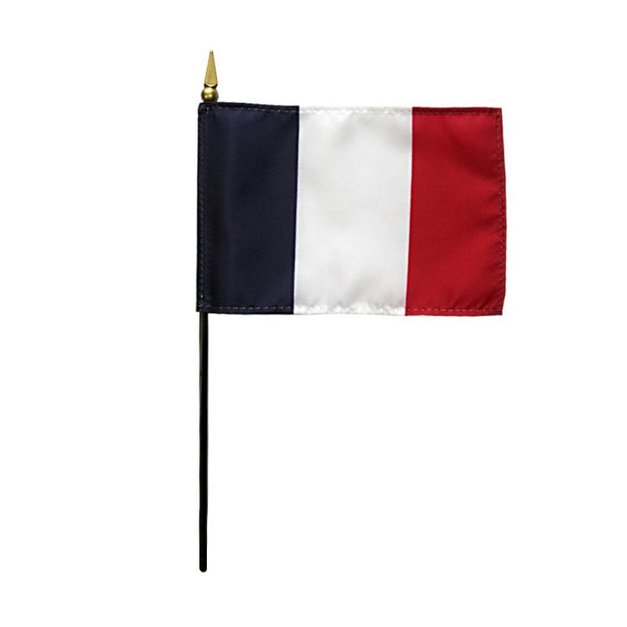 4x6" France Stick Flag