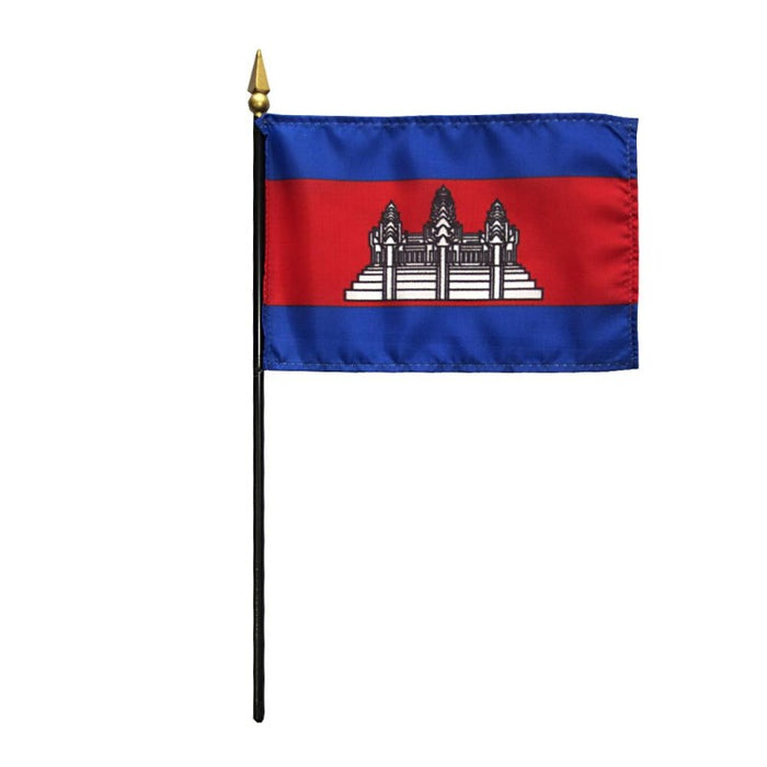 4x6" Cambodia Stick Flag