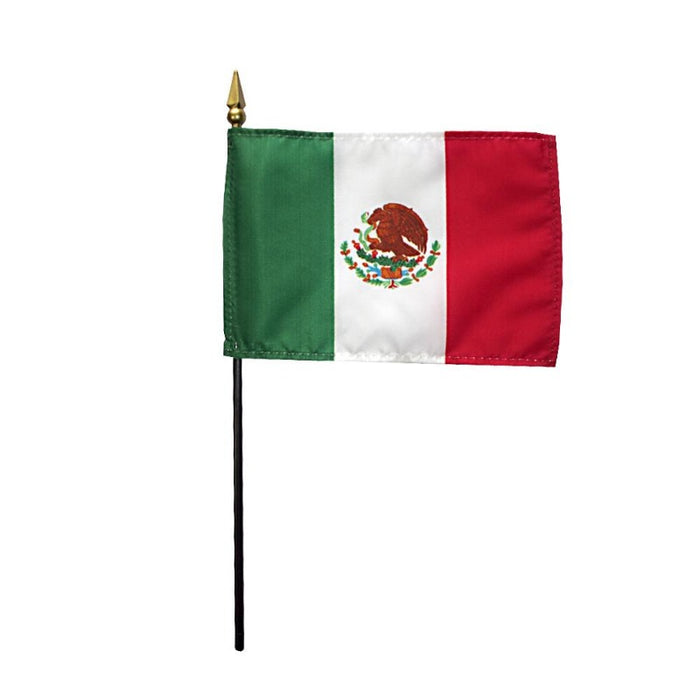 4x6" Mexico Stick Flag