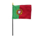 4x6" Portugal Stick Flag