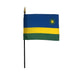 4x6" Rwanda Stick Flag