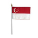 4x6" Singapore Stick Flag
