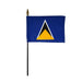 4x6" St Lucia Stick Flag