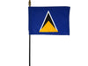 8x12" St Lucia Stick Flag