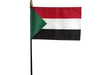 4x6" Sudan Stick Flag